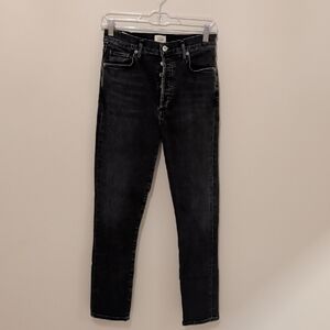 Citizens Of Humanity Olivia Ankle Black Denim Jeans - Size -28